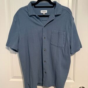 Goodfellow & Co Men's Casual Slate Blue Button Down Shirt